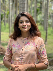 Peach Floral Cotton Coord Set