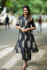 Black Moon Floral Cotton Co-ord Set