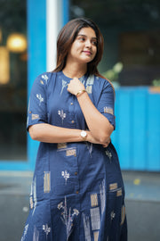 Modern Navy Floral Cotton Co-ord Set