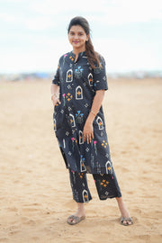 Ethnic Black Cotton Co-ord Set (Copy)
