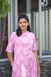 Pastel Pink Cotton Coord Set