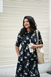 Black Blossom Coord Set