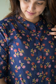 Navy Floral Cotton Coord Set