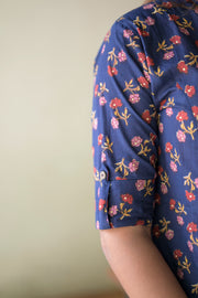 Navy Floral Cotton Coord Set