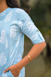 Pastel Blue Cotton Coord Set