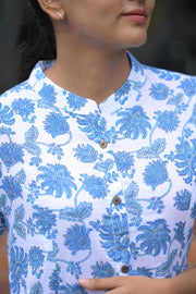 Blue Floral Cotton Coord Set