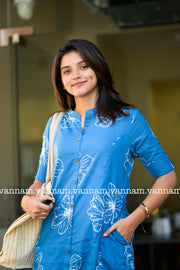 Blue Breeze Cotton Co-ord Set