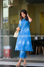 Blue Breeze Cotton Co-ord Set