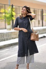 Black Stripes Cotton Co-Ord Set