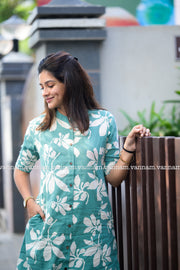 Green Orchid Cotton Co-ord Set