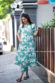 Green Orchid Cotton Co-ord Set