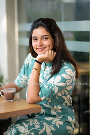 Green Orchid Cotton Co-ord Set