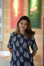 Blue Cotton Coord Set