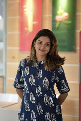 Blue Cotton Coord Set