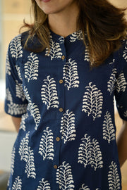 Blue Cotton Coord Set