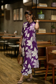 Violet Blossom Cotton Co-ord Set