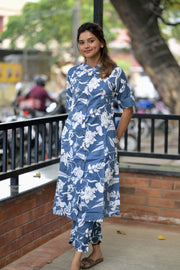 Cool Blue Cotton Co-Ord Set