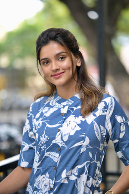 Cool Blue Cotton Co-Ord Set