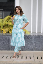 Fresh Green Cotton Coord Set