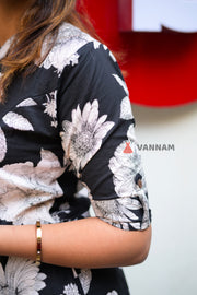 Black Floral Cotton Co-ord Set