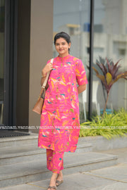 Fuchsia Pink Cotton Co-ord Set