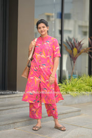 Fuchsia Pink Cotton Co-ord Set