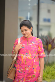 Fuchsia Pink Cotton Co-ord Set