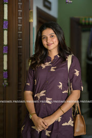 Purple Luckybird Cotton Co-ord Set