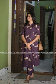 Purple Luckybird Cotton Co-ord Set