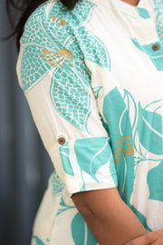 Teal Blossom Cotton Coord Set