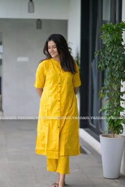 Yellow Bandhani Cotton Co-ord Set