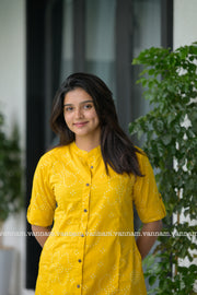 Yellow Bandhani Cotton Co-ord Set