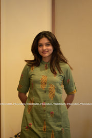 Green Royal Mughal Cotton Co-ord Set