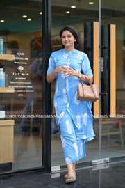 Blue Bud Cotton Co-ord Set