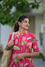 Pink Lotus Cotton Coord Set