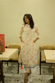 Valentine Pink Cotton Co-ord Set