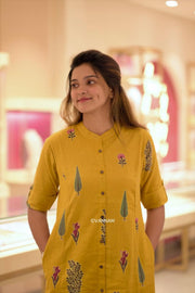 Mustard Royal Mughal Cotton Co-ord Set