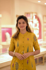 Mustard Royal Mughal Cotton Co-ord Set