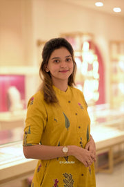 Mustard Royal Mughal Cotton Co-ord Set